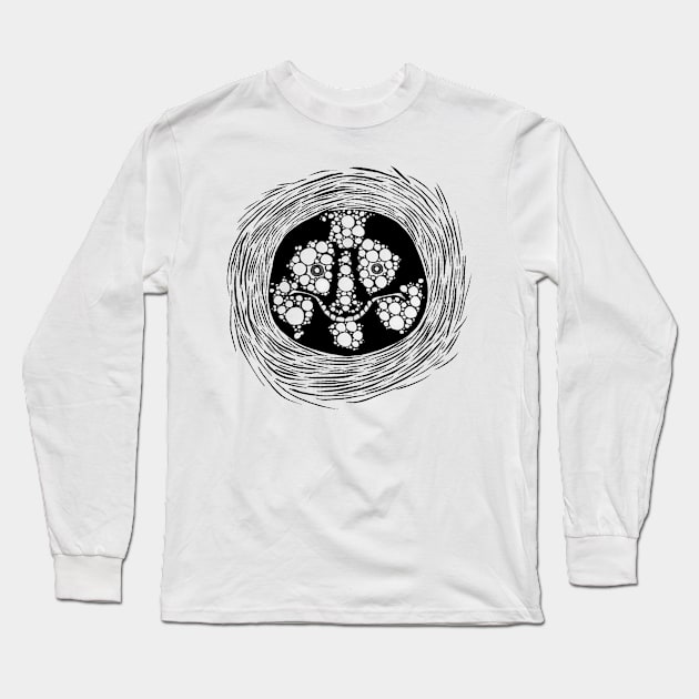 Creepy Spiral Mask Long Sleeve T-Shirt by apokatastasis